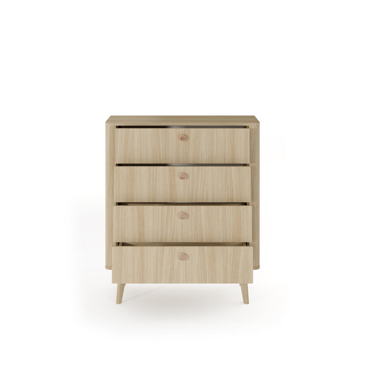 SIDEBOARD CHIARO 88,2/103,2/38cm mit 4 Schubladen Türen Eichefarben - Eichefarben, Holzwerkstoff (88.2/103.2/38cm) - MASSENO