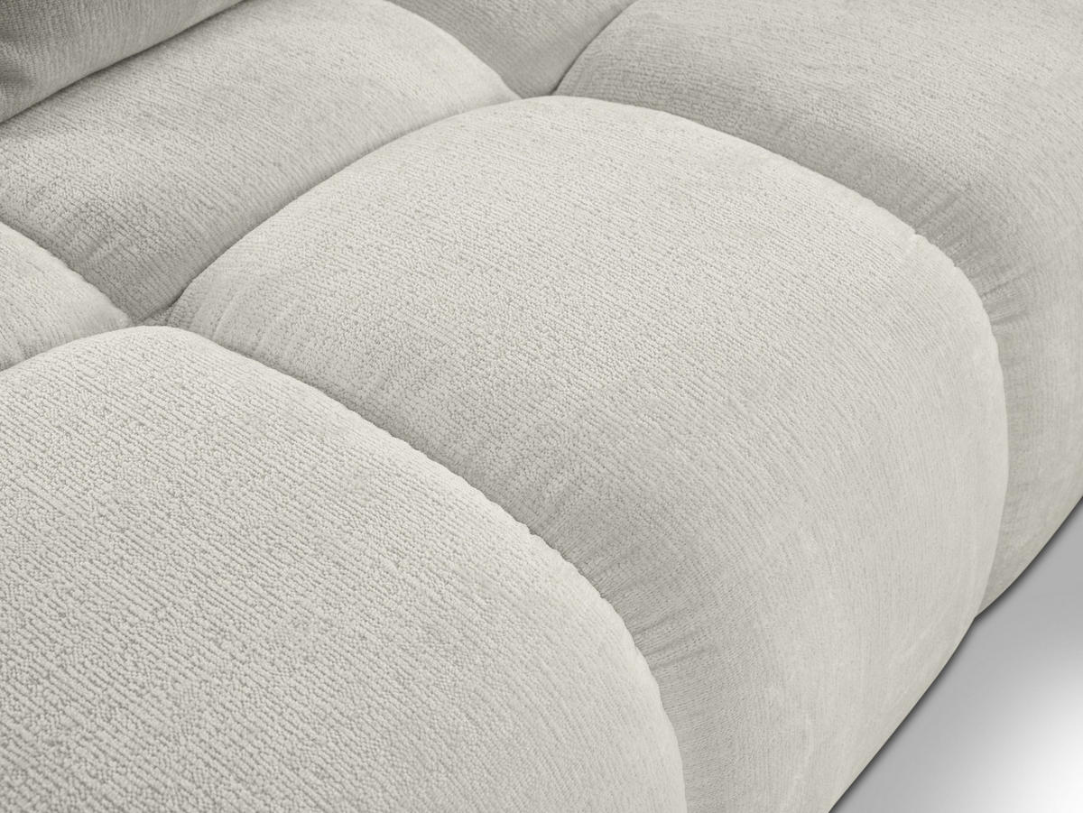 ECKSOFA DUCA R-S Grau Chenille mit Schlaffunktion - Creme, Holz (266.5/266.5cm) - MASSENO