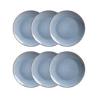 ESSTELLER Bluejeans blau 28 cm 6er-Set - Blau, Keramik (28/28/1cm) - Homla