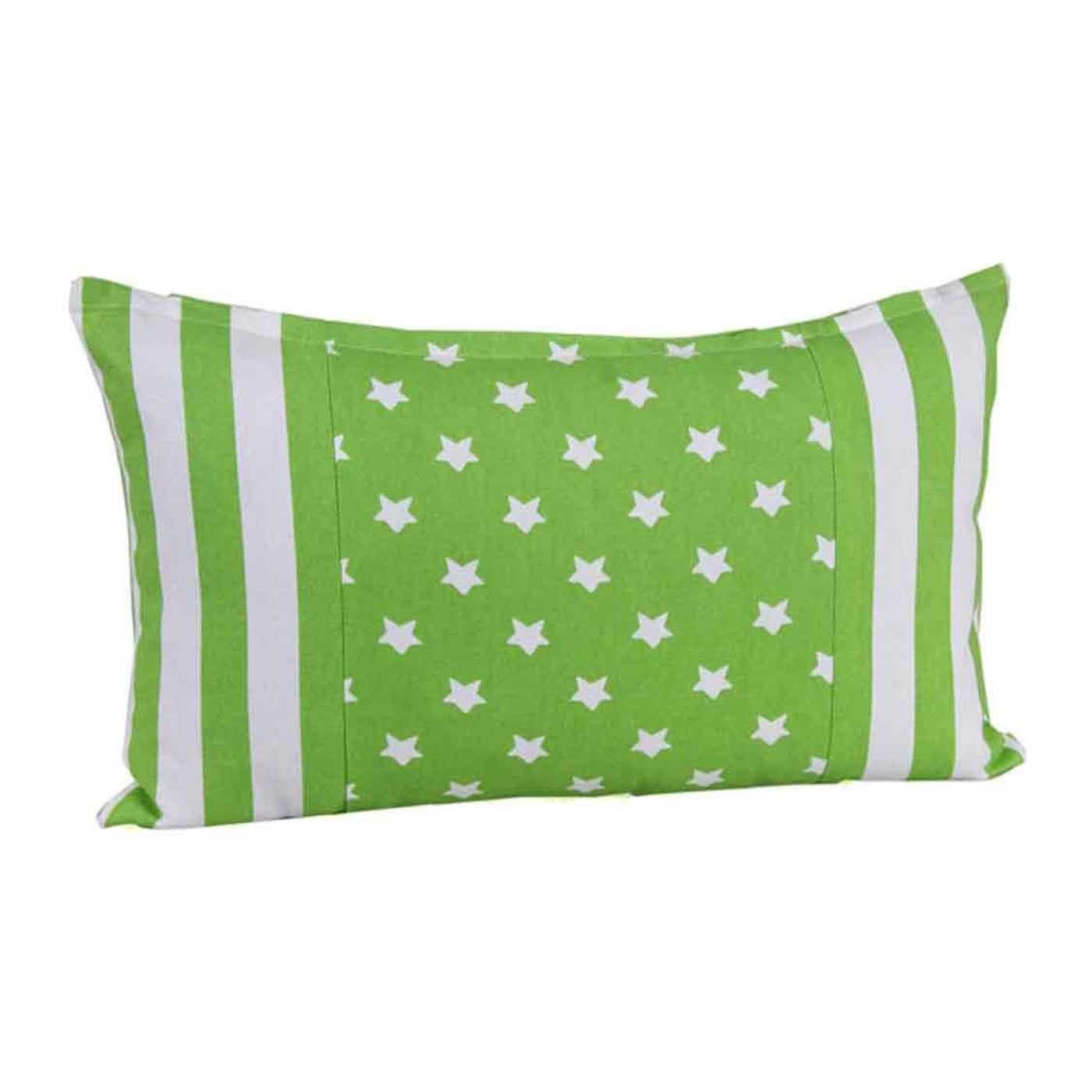 PATCHWORK-KISSENHÜLLE Sterne 30/50 cm - Grün, Textil (30/50cm) - Homescapes