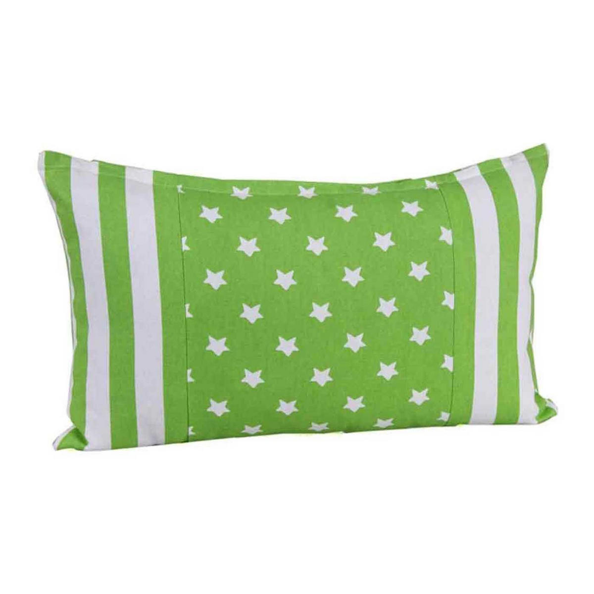 PATCHWORK-KISSENHÜLLE Sterne 30/50 cm - Grün, Textil (30/50cm) - Homescapes