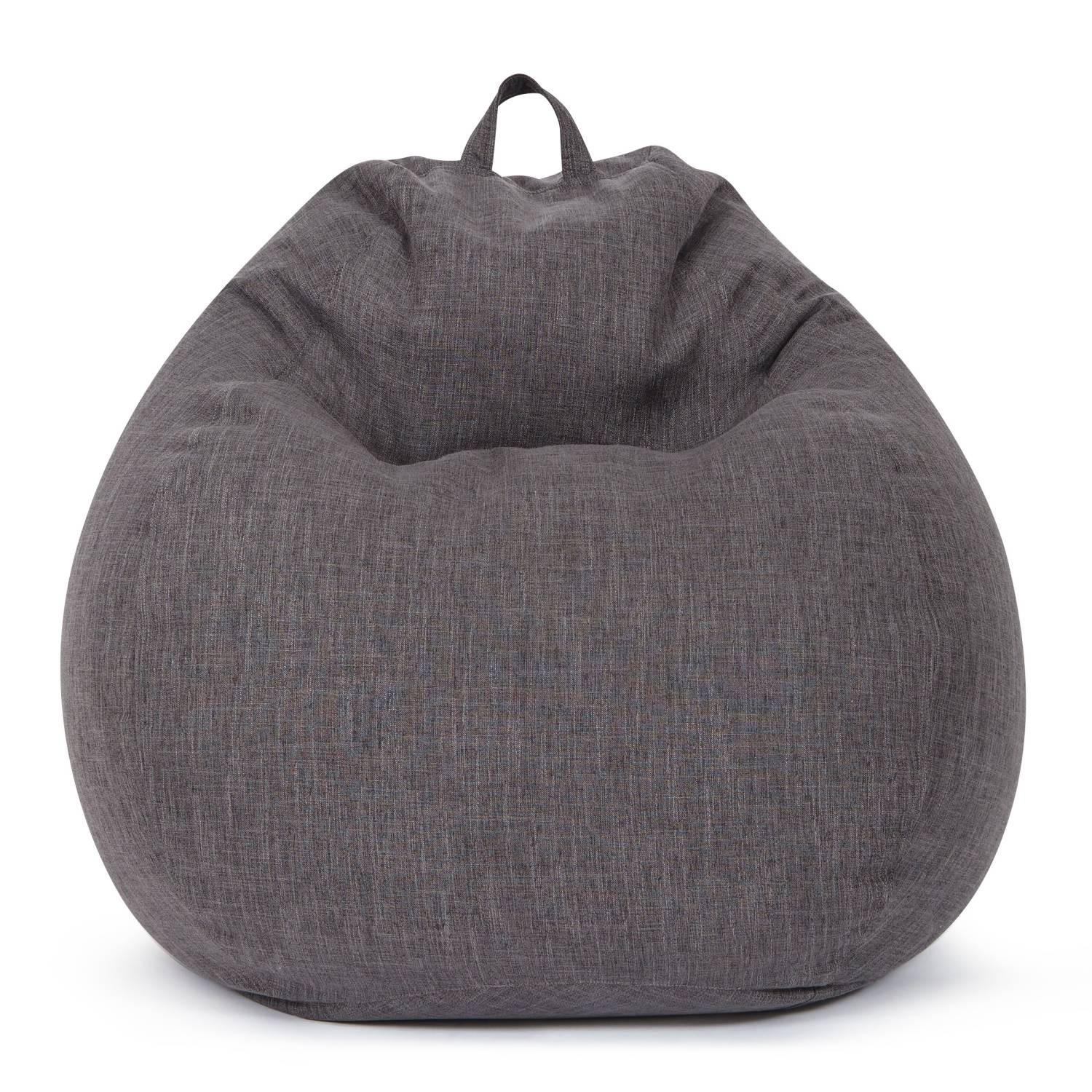 SITZSACK Indoor "Home Linen" - 300 Liter - Dunkelgrau, Textil (100/120/50cm) - Green Bean
