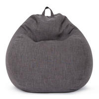 SITZSACK Indoor "Home Linen" - 300 Liter - Dunkelgrau, Textil (100/120/50cm) - Green Bean