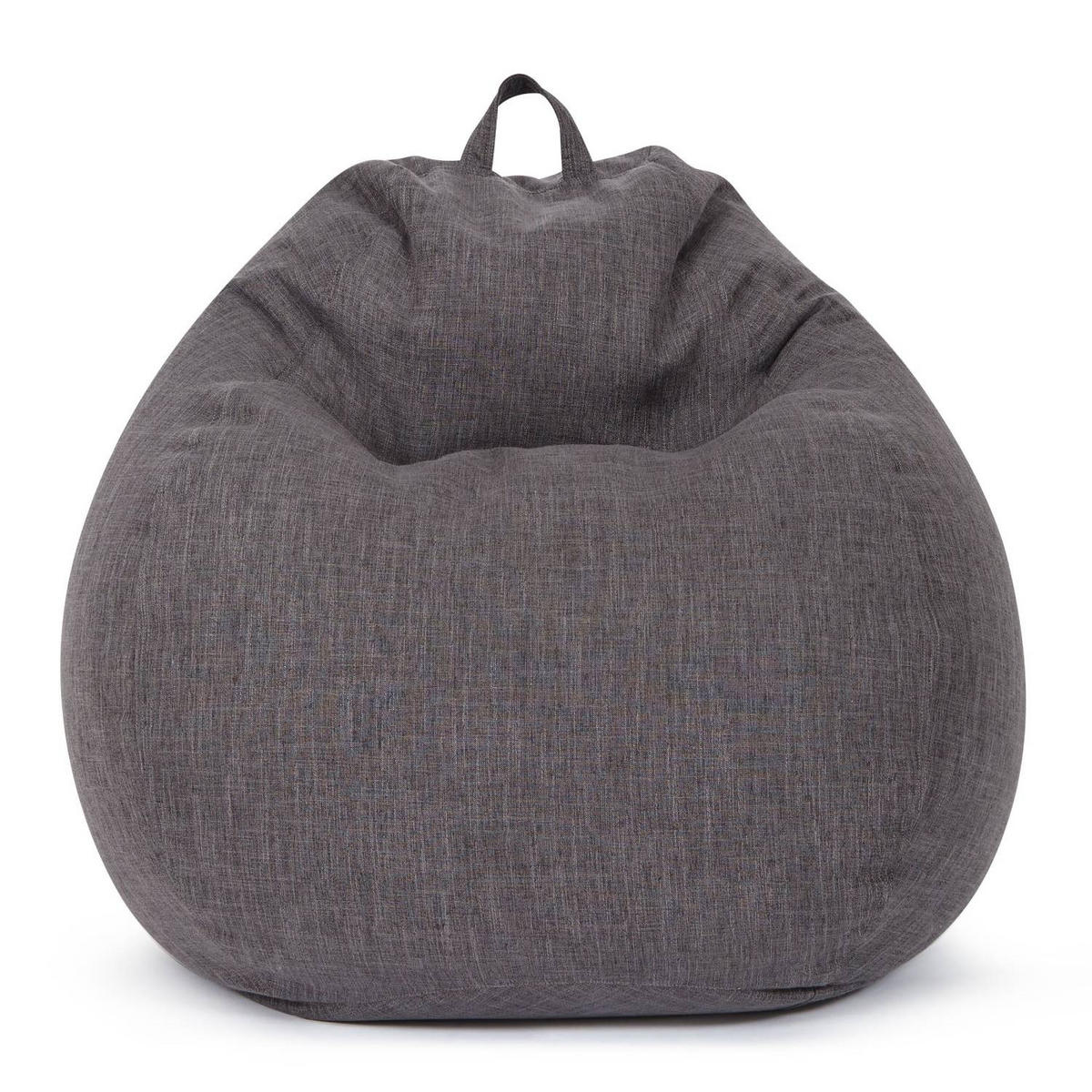 SITZSACK Indoor "Home Linen" - 300 Liter - Dunkelgrau, Textil (100/120/50cm) - Green Bean