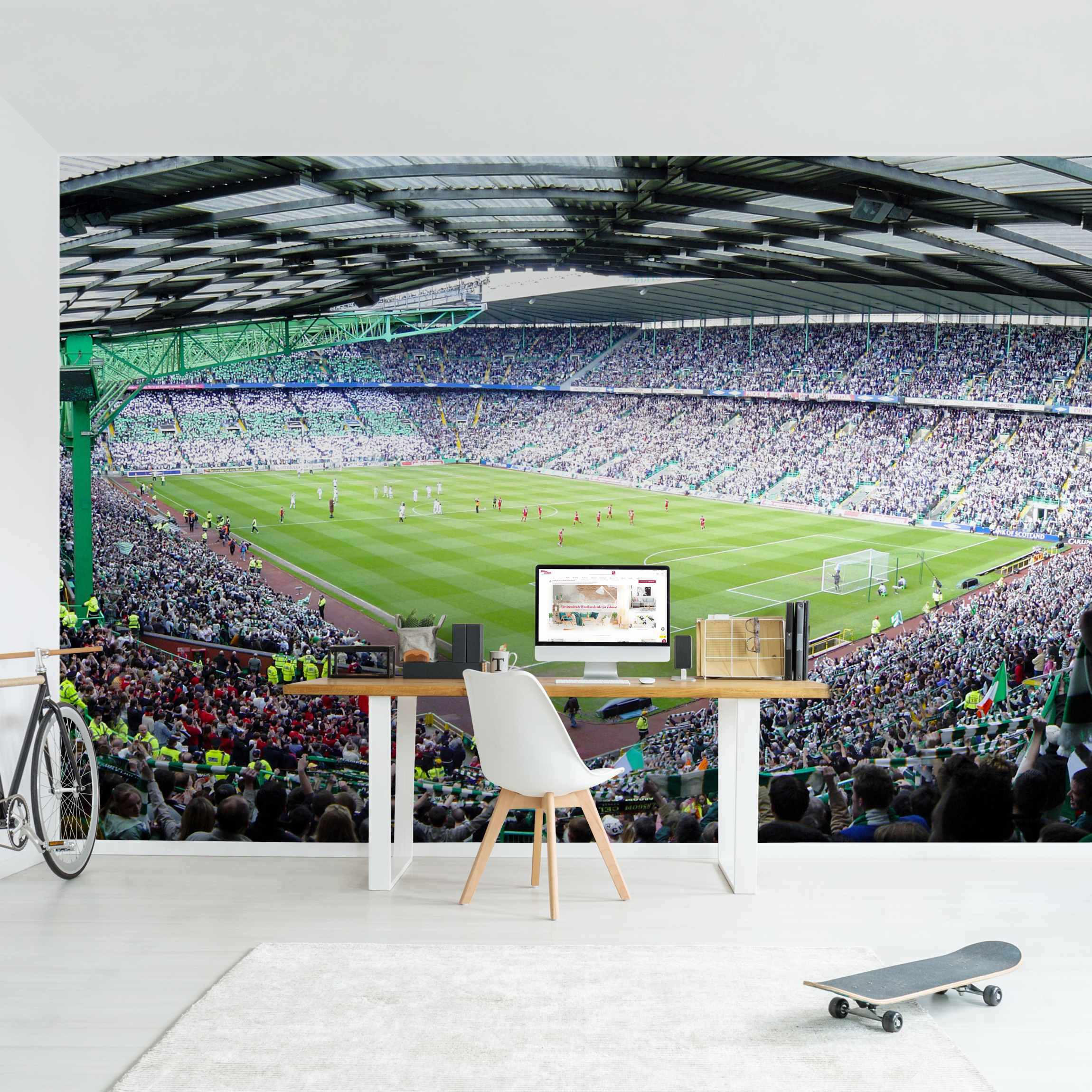 FOTOTAPETE Fußballstadion 432/290 cm - Multicolor, Papier (432/290cm) - Bilderwelten