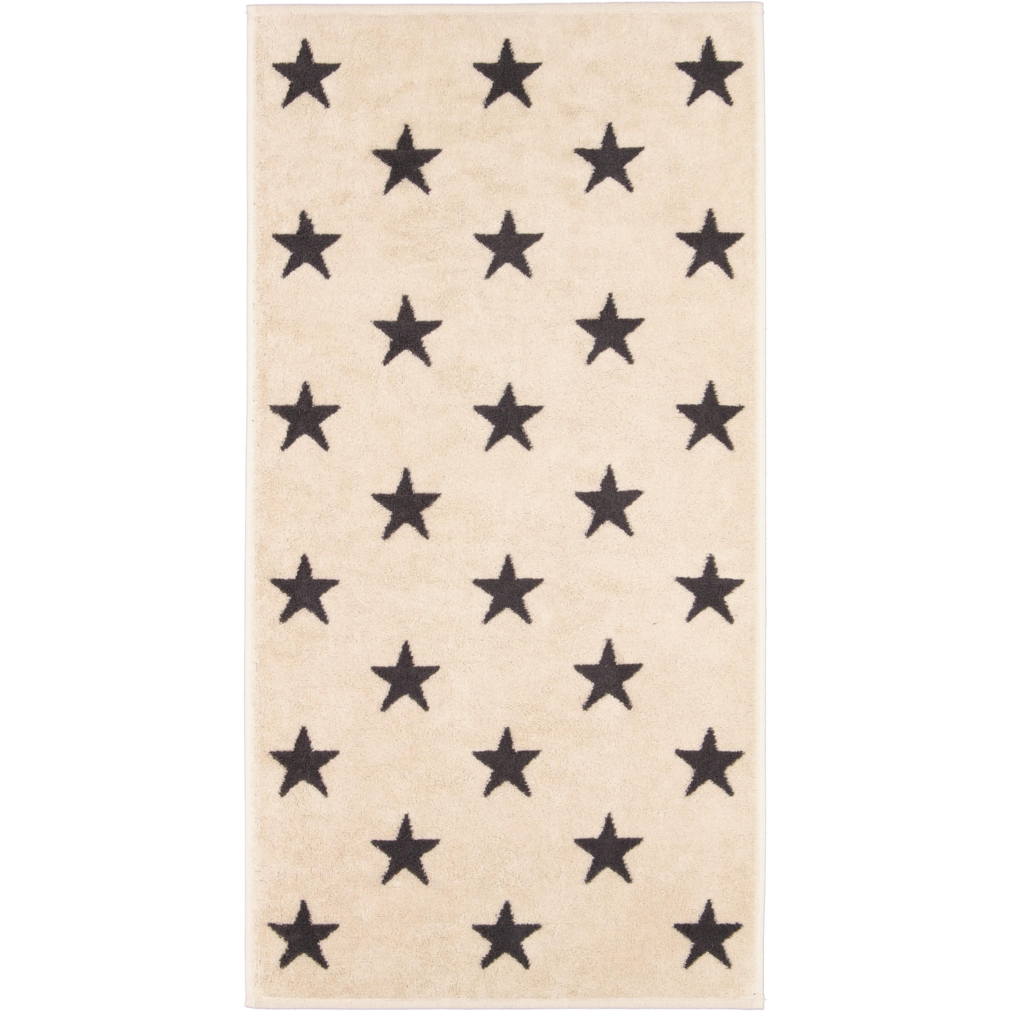 HANDTUCH NEW STARS STERNE GROSS 6260 BEIGE/BASALT - 37 - Grau, Textil (50/100cm) - Cawoe