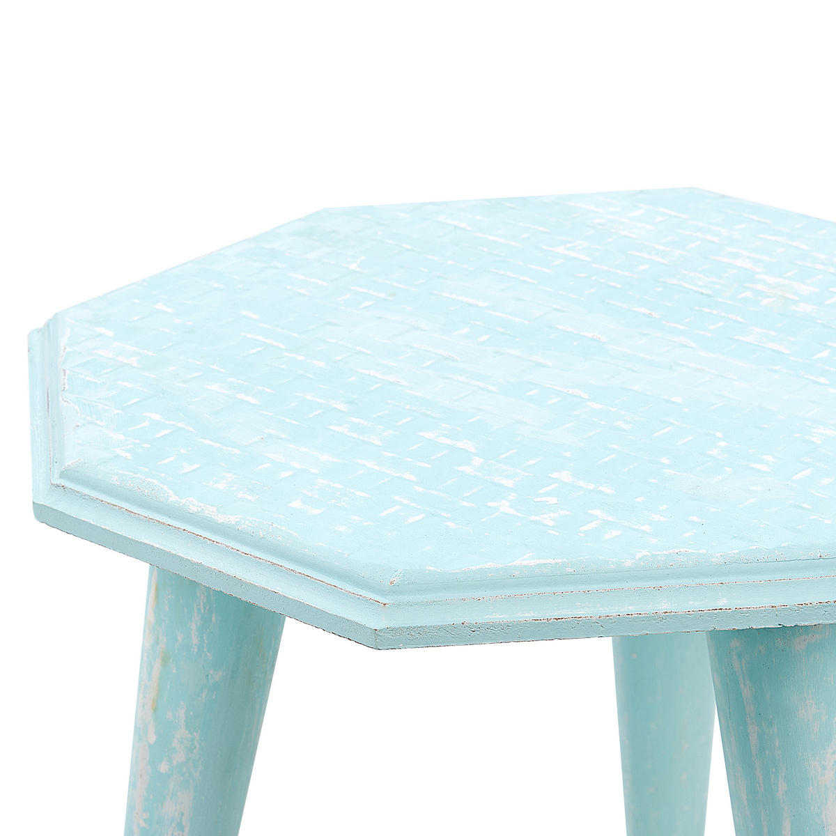 BEISTELLTISCH 2er-Set Achteckig Blau Kanri - Blau, Holzwerkstoff (42/42cm) - Beliani
