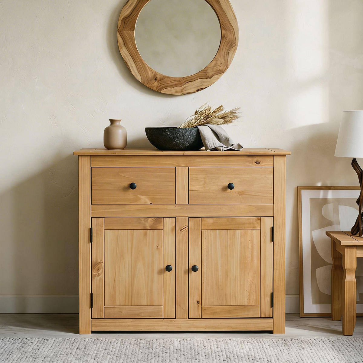 KOMMODE CANCUN gebeizt/gewachst - Kieferfarben, Holz (93/80/40cm) - CARO-Möbel