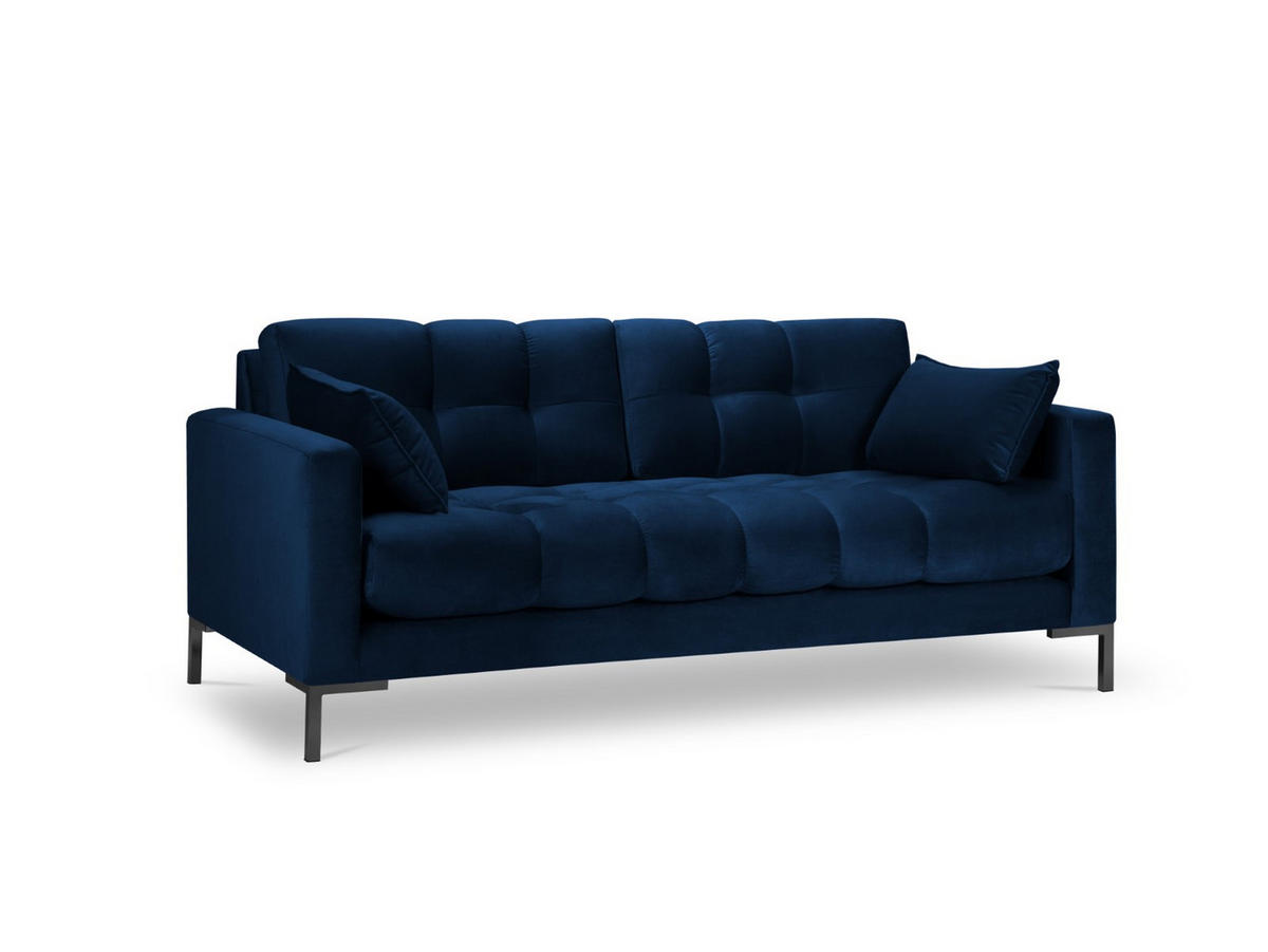 SOFA Mamaia aus Samt königsblau 2 Sitzplätze - Blau, Textil (92/75/152cm) - Micadoni