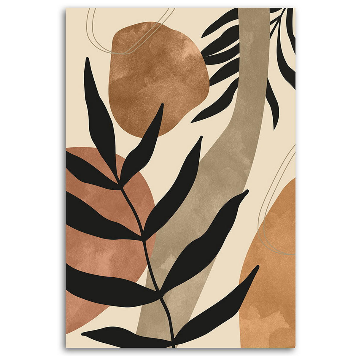 KUNSTDRUCK Beige 60/90 cm - Beige, Textil (60/90cm) - KUNSTLOFT