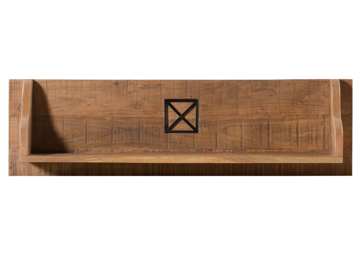 WANDREGAL Akazie 85x22x24 natur versiegelt NATURE OF SPIRIT #317 - Braun, Holzwerkstoff (85/24/22cm) - Massivmoebel24