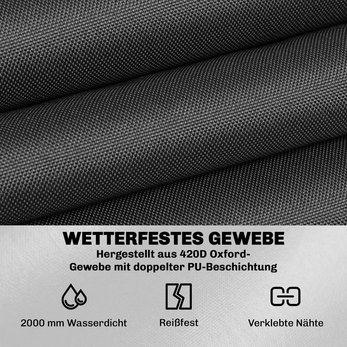 KRYT na zahradní nábytek 420D oxfordská tkanina černá - černá, textil (214/70/214cm) - Outsunny