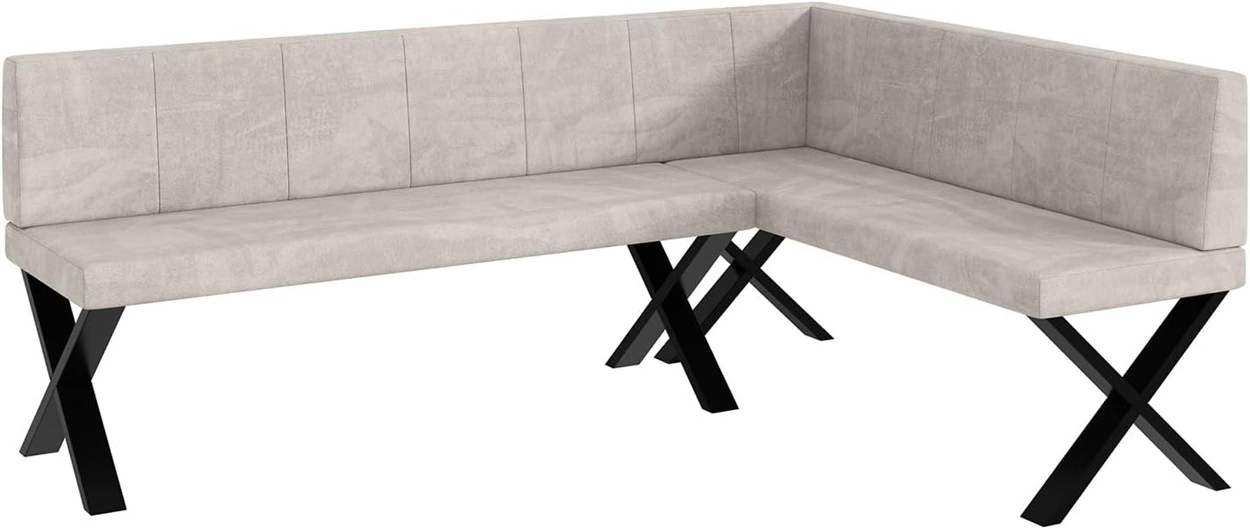 ECKBANK PETER_X - Beige, Textil (142/196cm) - Meblini