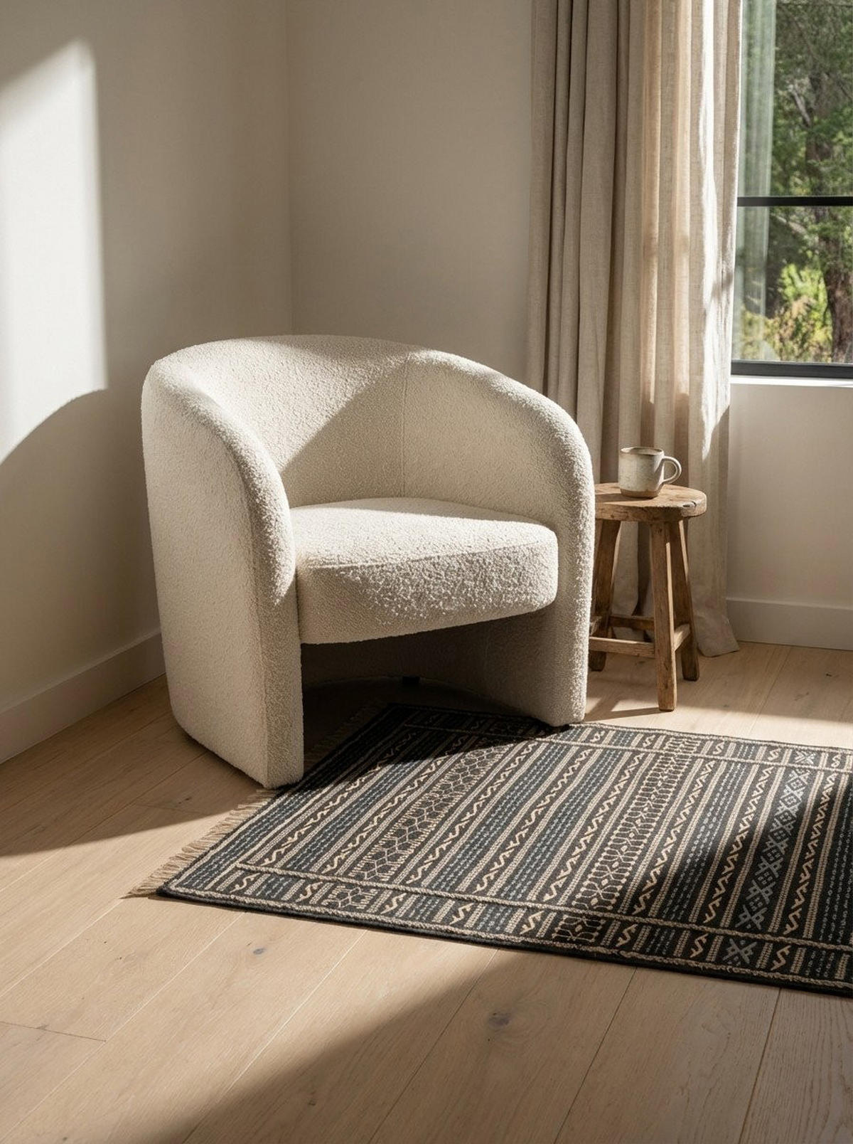 KELIM-TEPPICH handgewebt Kordi Schwarz, Grau 122/82 cm Schurwolle - Beige/Schwarz, Textil (82/122cm) - Looma