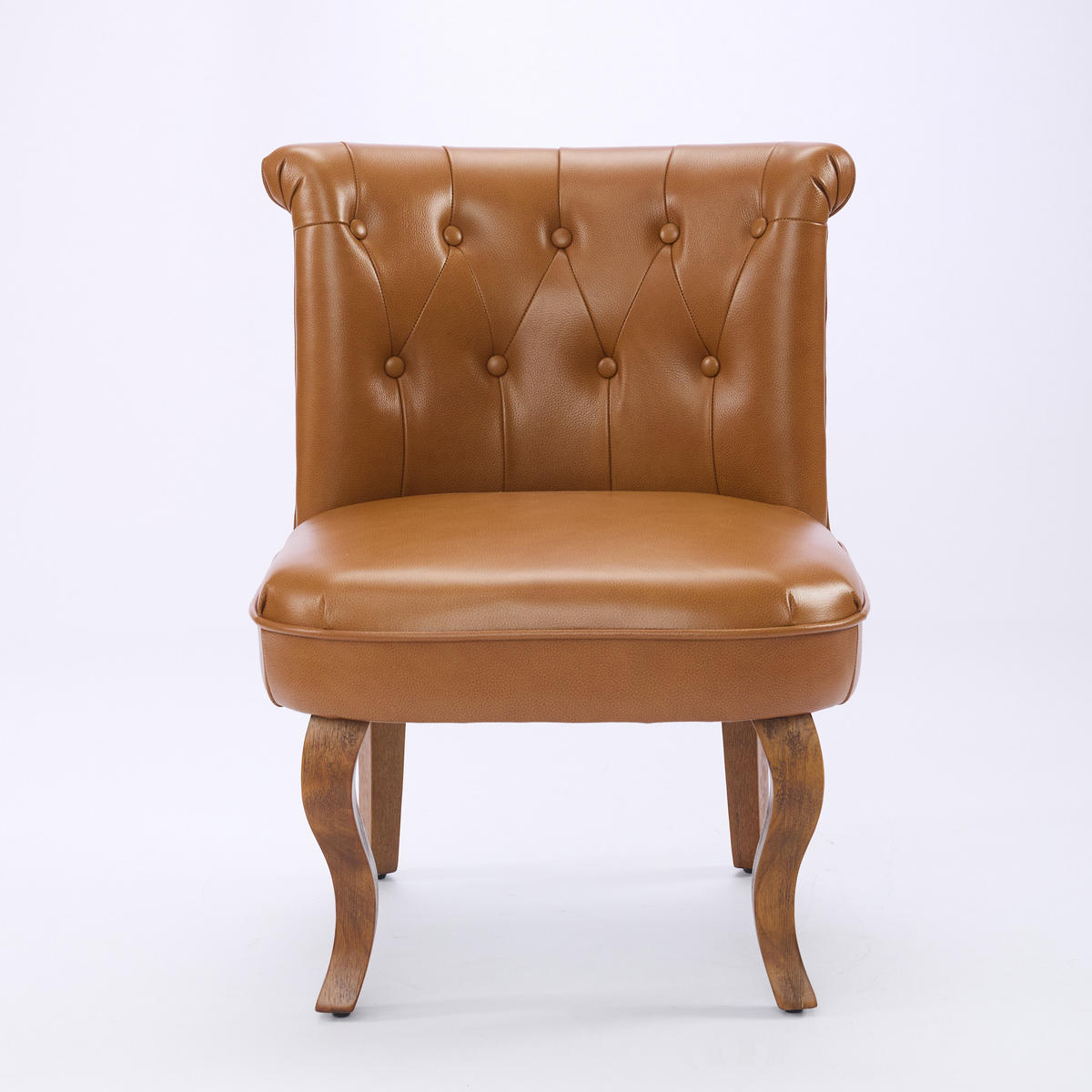 STUHL Echtleder mit Massivholzbeinen, DE-42328, Hellbraun - Hellbraun, Holzwerkstoff (60/72/56cm) - ComfortXL