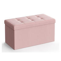 POUF-FALTEN, rosa - Pink, Holz/Textil (38/38/76cm)