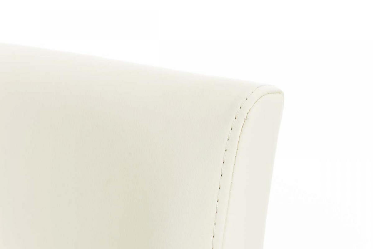BARHOCKER Lederlook Creme - Creme/Weiß, Textil/Metall (42/86/44cm) - CLP