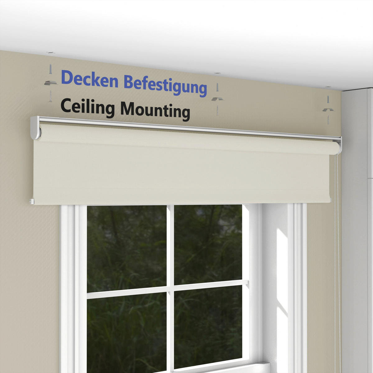 ROLLO blickdicht - Beige, Textil (75/220cm) - Deco-Raum