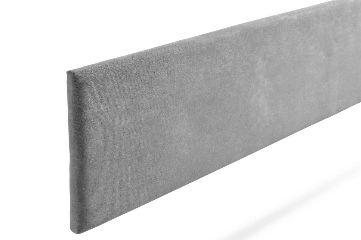 KOPFTEIL gepolstert NOVA Aqualine 160x50x5 cm - Hellgrau - Moonia - Hellgrau, Holz (160/5/50cm)
