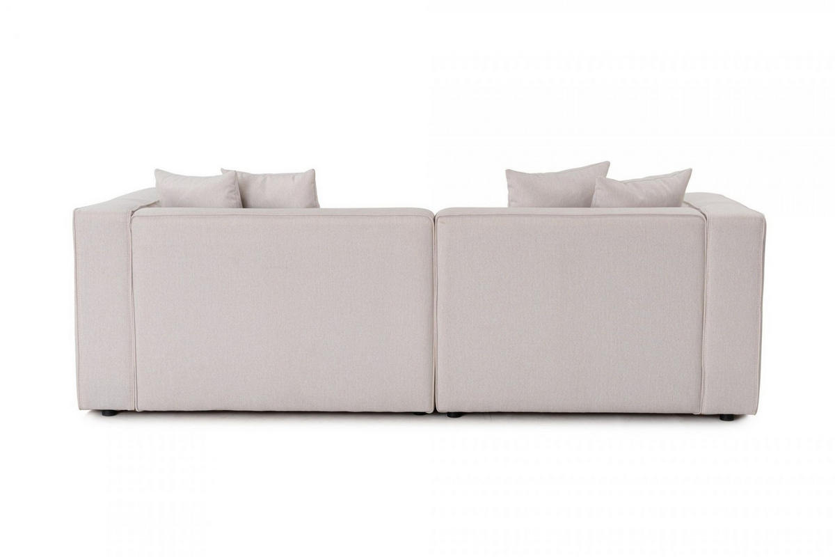 ECKSOFA breites XL-Design - Schwarz/Grau, Holz/Kunststoff (230/180cm) - myHomelando