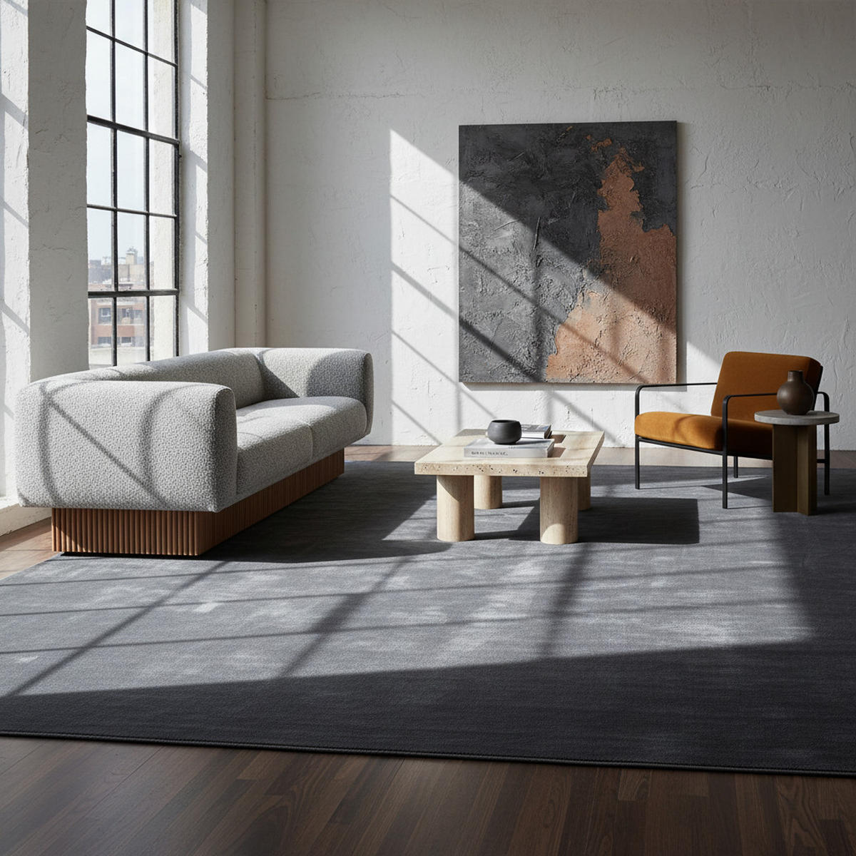 TEPPICH Kurzflor Uni-Farbe Microfaser Antirutsch Wohnzimmer waschbar Grau Rechteckig 240x340 - Grau, Textil (240/340cm) - KADIMA DESIGN