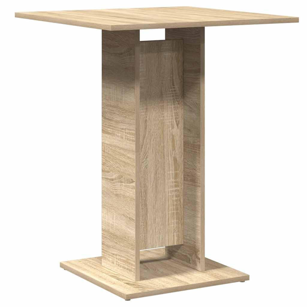 BISTROTISCH Sonoma-Eiche 60x60x75 cm Holzwerkstoff - Hellbraun, Holzwerkstoff (60/60/75cm) - furnicato