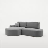 ECKSOFA Venedig Mit Schlaffunktion - Dunkelgrau, Holzwerkstoff/Textil (278/179cm) - Fun Möbel