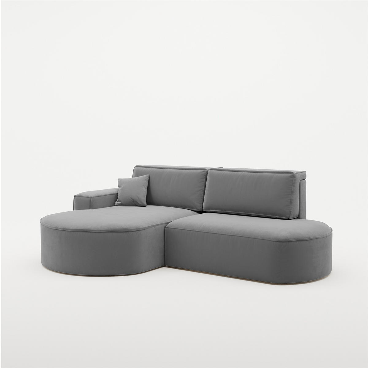 ECKSOFA Venedig Mit Schlaffunktion - Dunkelgrau, Holzwerkstoff/Textil (278/179cm) - Fun Möbel