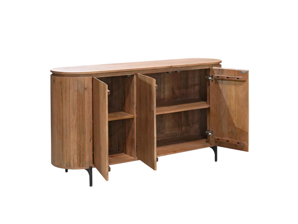 SIDEBOARD Helena Mangoholz 165 cm / 45 cm Natur - Naturfarben, Holz (165/90/45cm) - Villa Möbel
