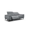 SOFA AVENA 3-Sitzer mit 1 Relaxfunktion, grau - Grau, Holzwerkstoff/Textil (204/80/108cm) - Courtois Laville