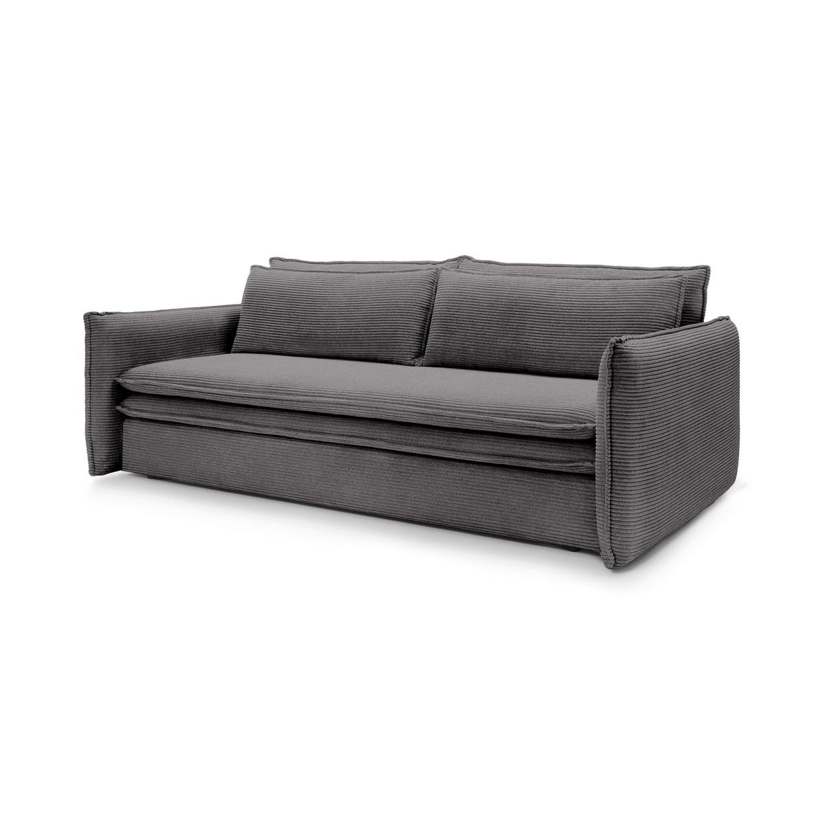 SOFA Lily Braun - Braun, Textil (240/82/95cm) - Pillovely