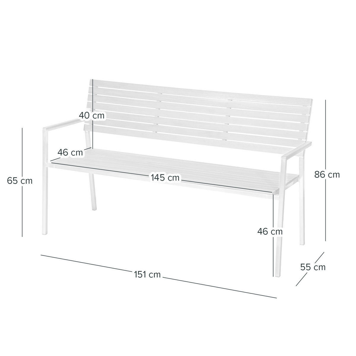 GARTENBANK - Teak massiv / Edelstahl - Silberfarben/Braun, Holz/Metall (151/86/55cm) - home24