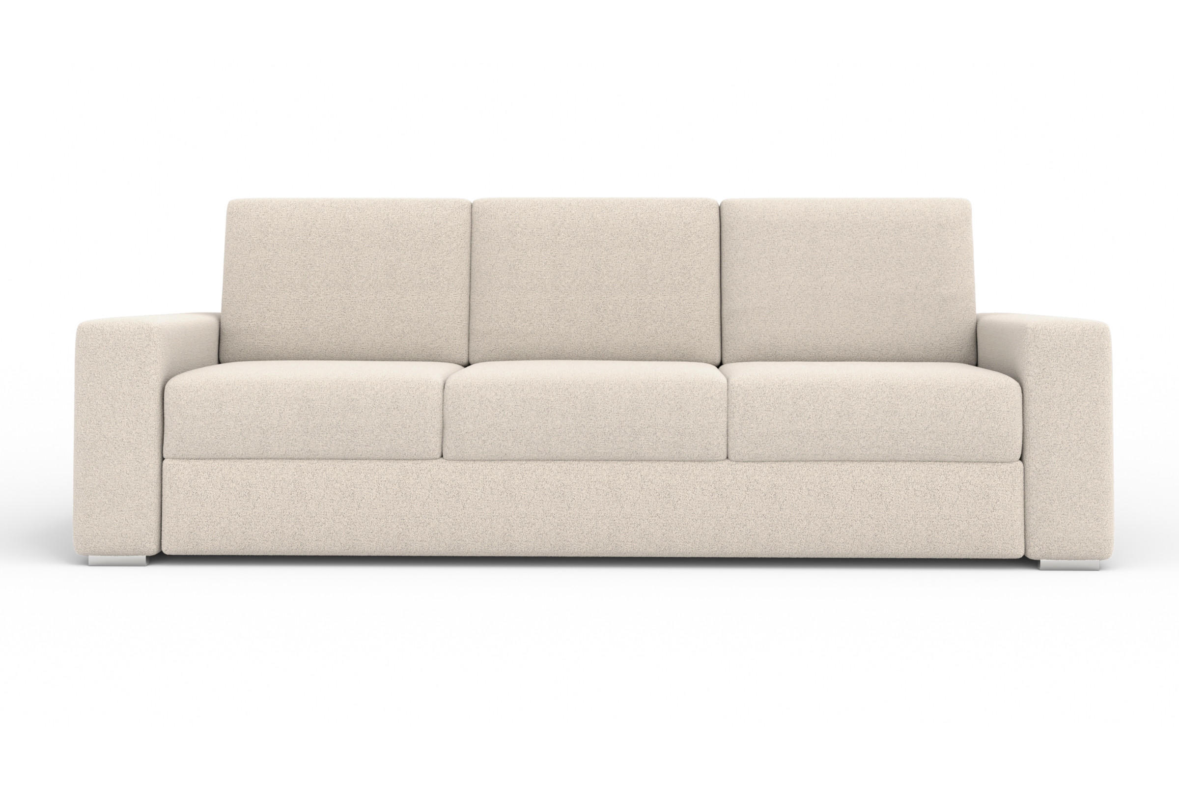 3-SITZER SOFA TOCO 245 cm breit in Boucle Ecru - Ecru, Holzwerkstoff/Textil (245/90/92cm) - Deine Möbel 24