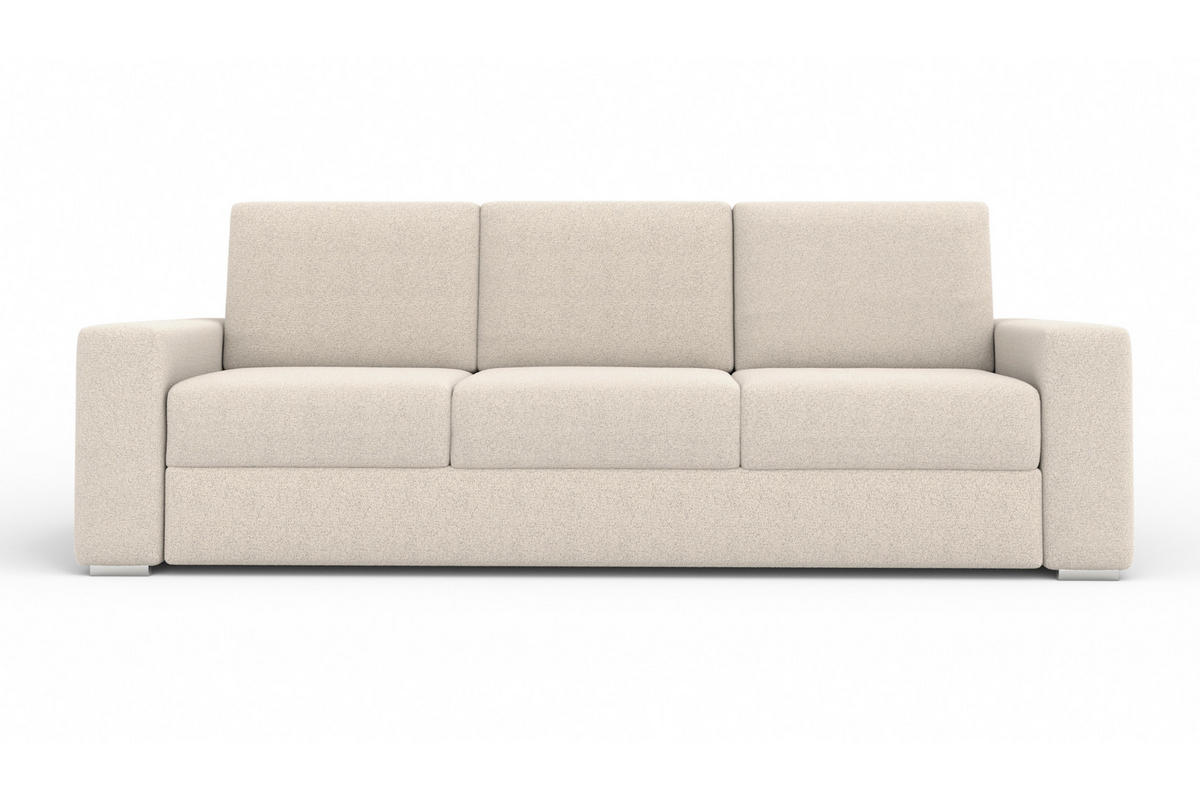 3-SITZER SOFA TOCO 245 cm breit in Boucle Ecru - Ecru, Holzwerkstoff/Textil (245/90/92cm) - Deine Möbel 24
