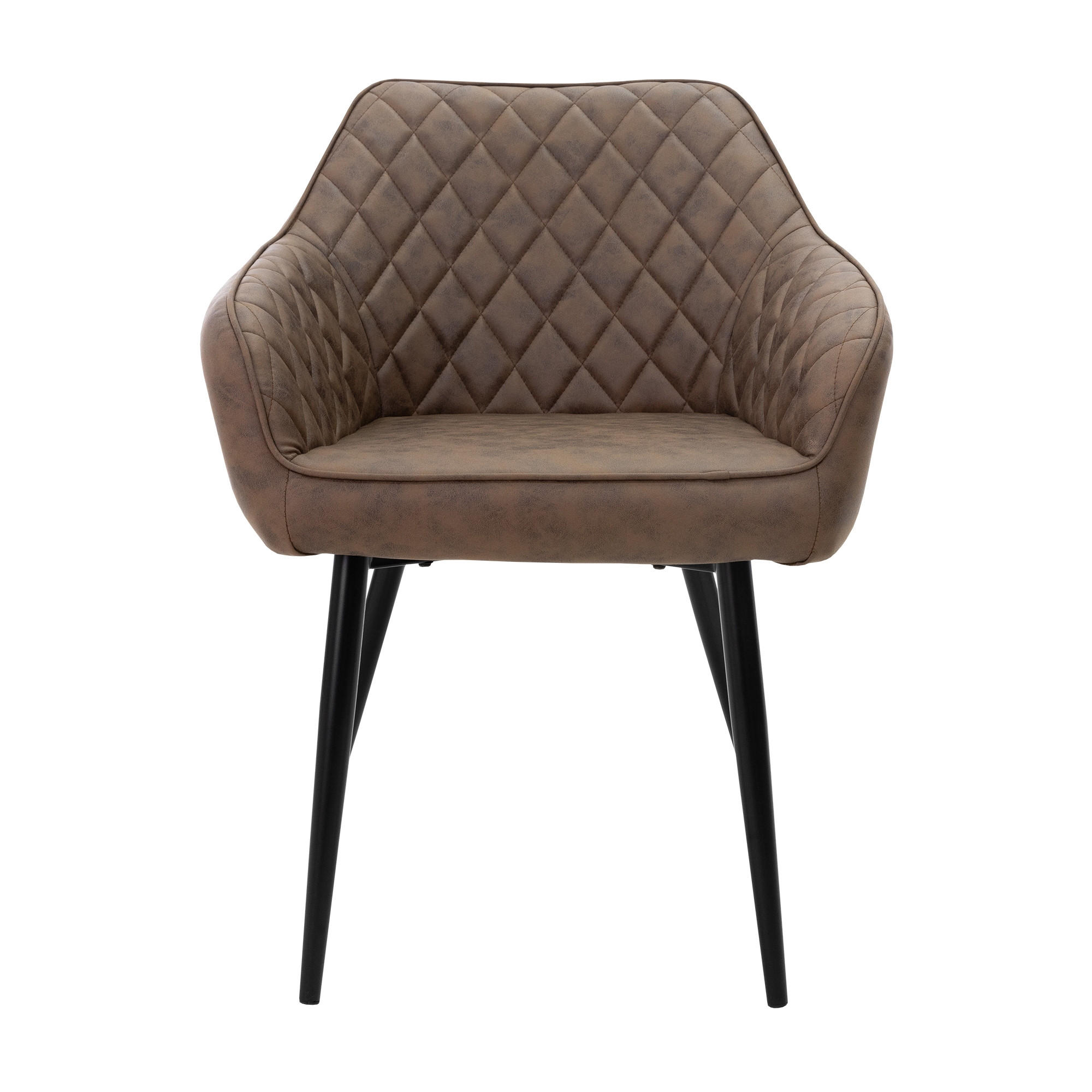 ESSZIMMERSTUHL Samt Braun 2er Set - Braun, Metall (63/80/60cm) - ML-DESIGN