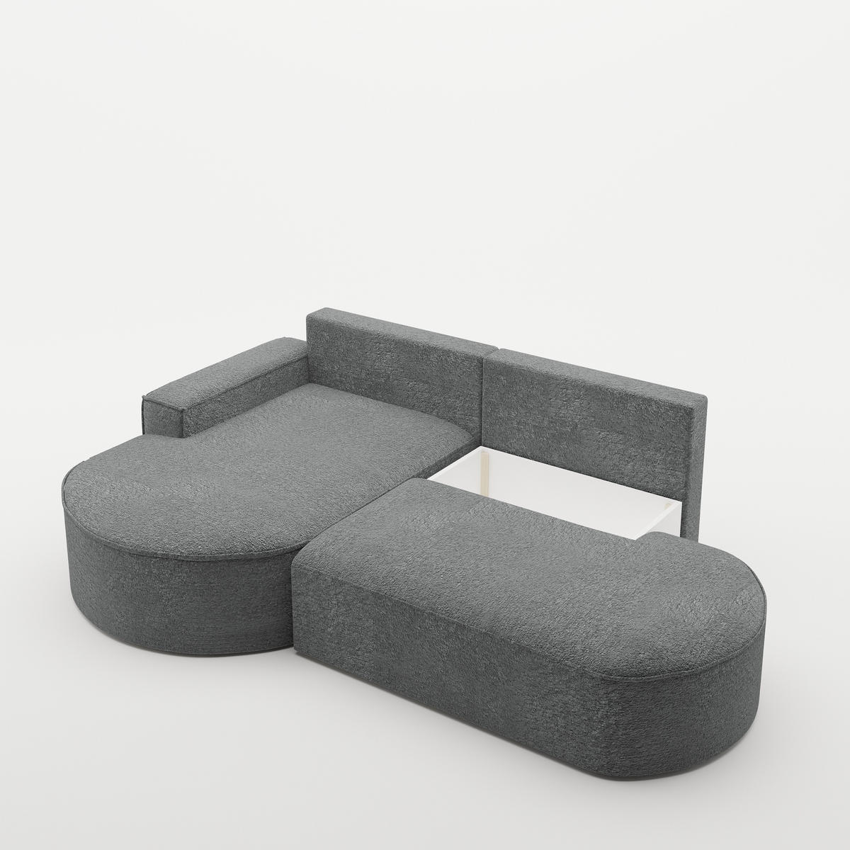 ECKSOFA Modena Pro - Komfort Und Stil stoff Arena Anthrazit Links - Anthrazit, Holz (278/179cm) - Kaiser Möbel