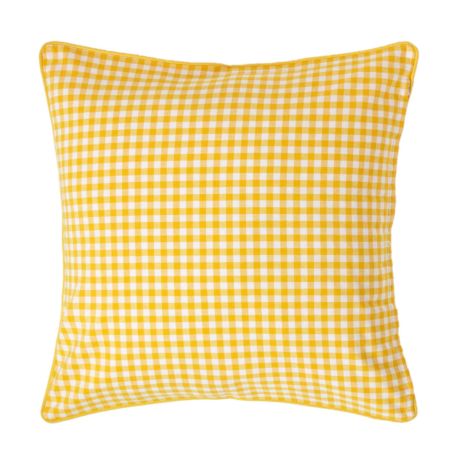 KISSENHÜLLE Vichy-Karo 60/60 cm, 100% Baumwolle - Gelb, Textil (60/60cm) - Homescapes