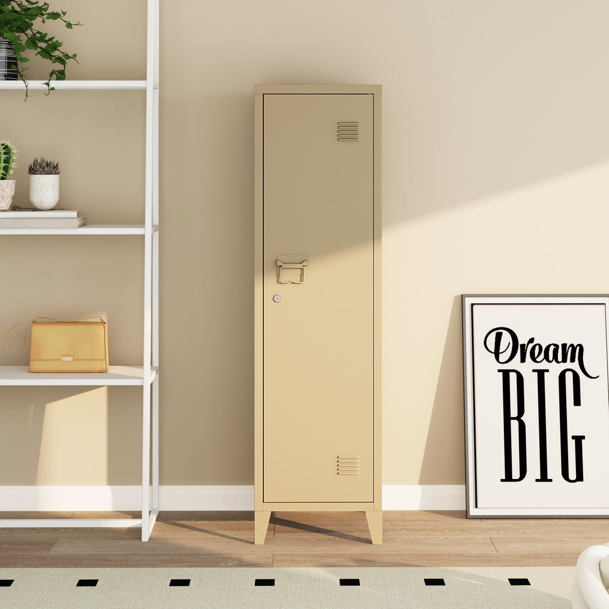 EINZELSPIND Kurikka - Braun, Metall (38/137/38cm) - [en.casa]