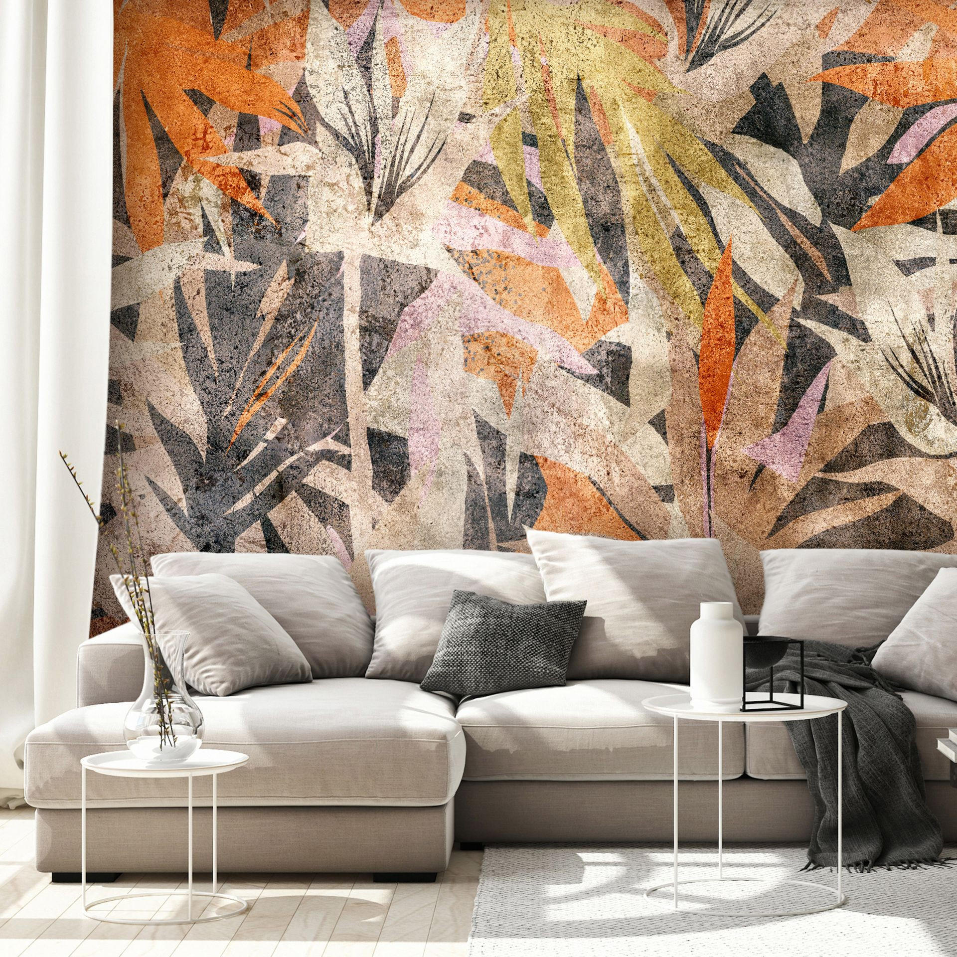 SELBSTKLEBENDE FOTOTAPETE 245/175 cm - Beige/Schwarz, Kunststoff/Textil (245/1cm) - KUNSTLOFT