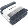 HANDTUCH 2er Set Pura Anthrazit - Anthrazit, Textil (50/100cm) - Herzbach Home