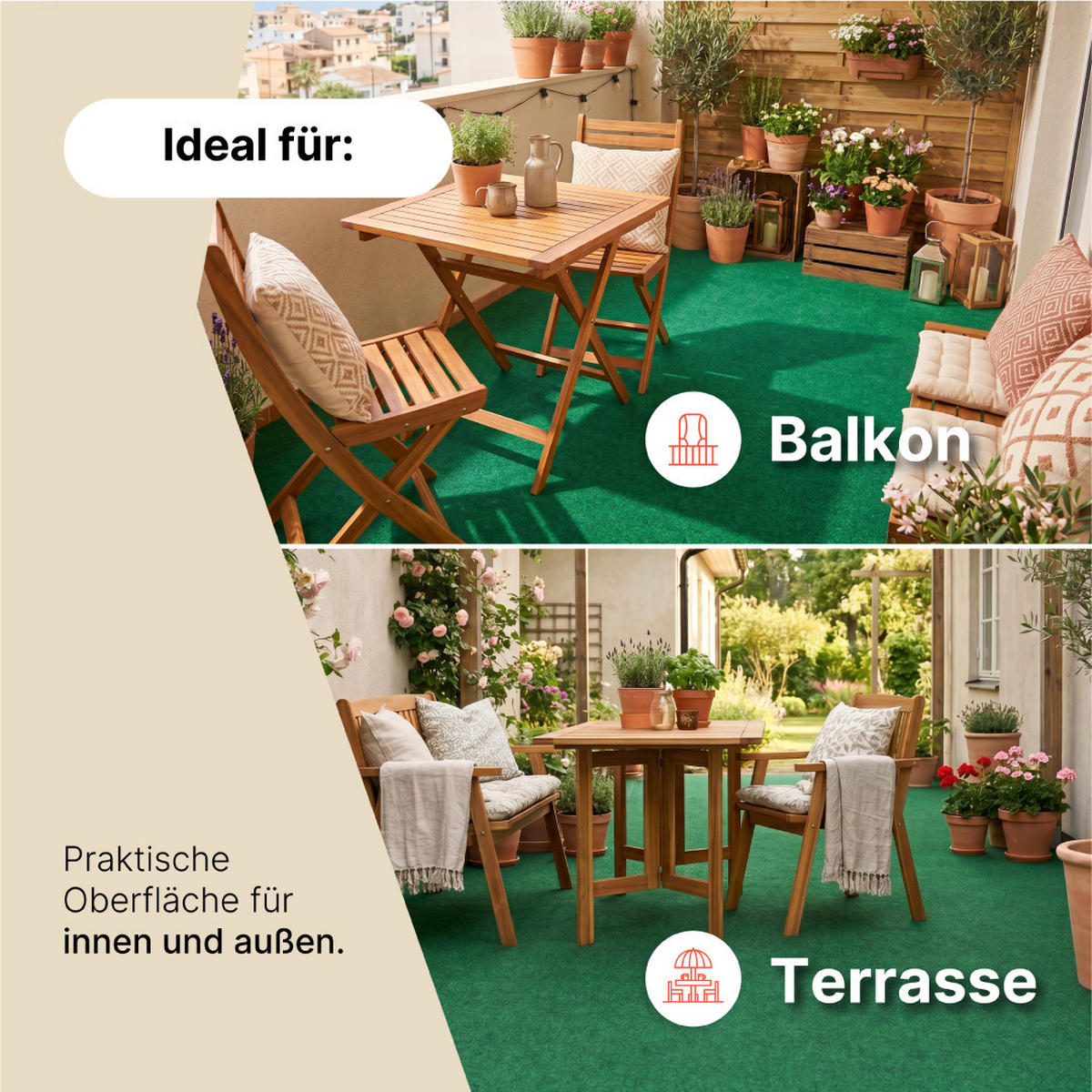 RASENTEPPICH VERA Grün 200/650 cm - Grün, Textil (200/650cm) - Tapiso