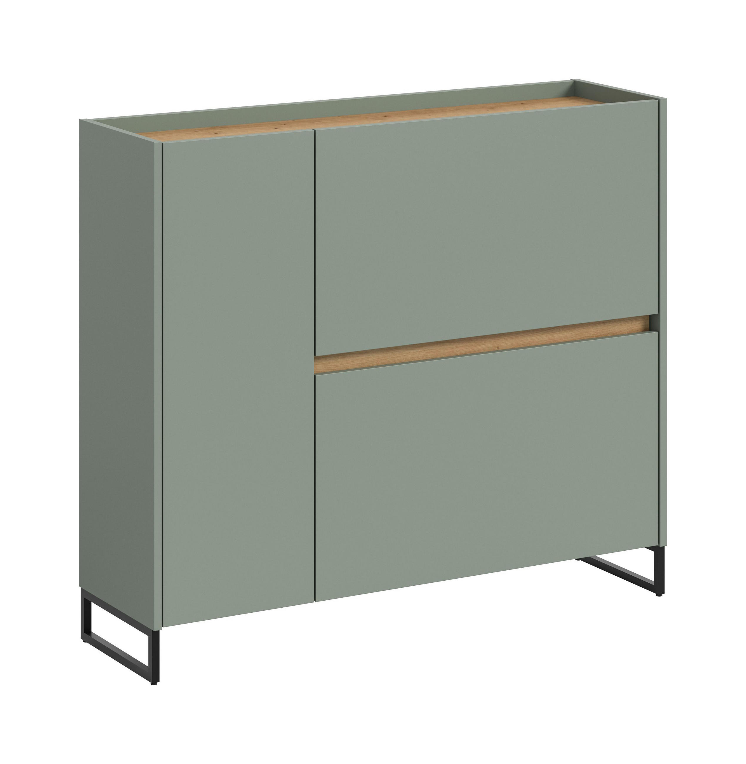 SCHUHKOMMODE DRIVE (B/H/T: ca. 110/94/32 cm) in Salbei/Salbei - Salbeigrün, Holzwerkstoff (110/94/32cm)