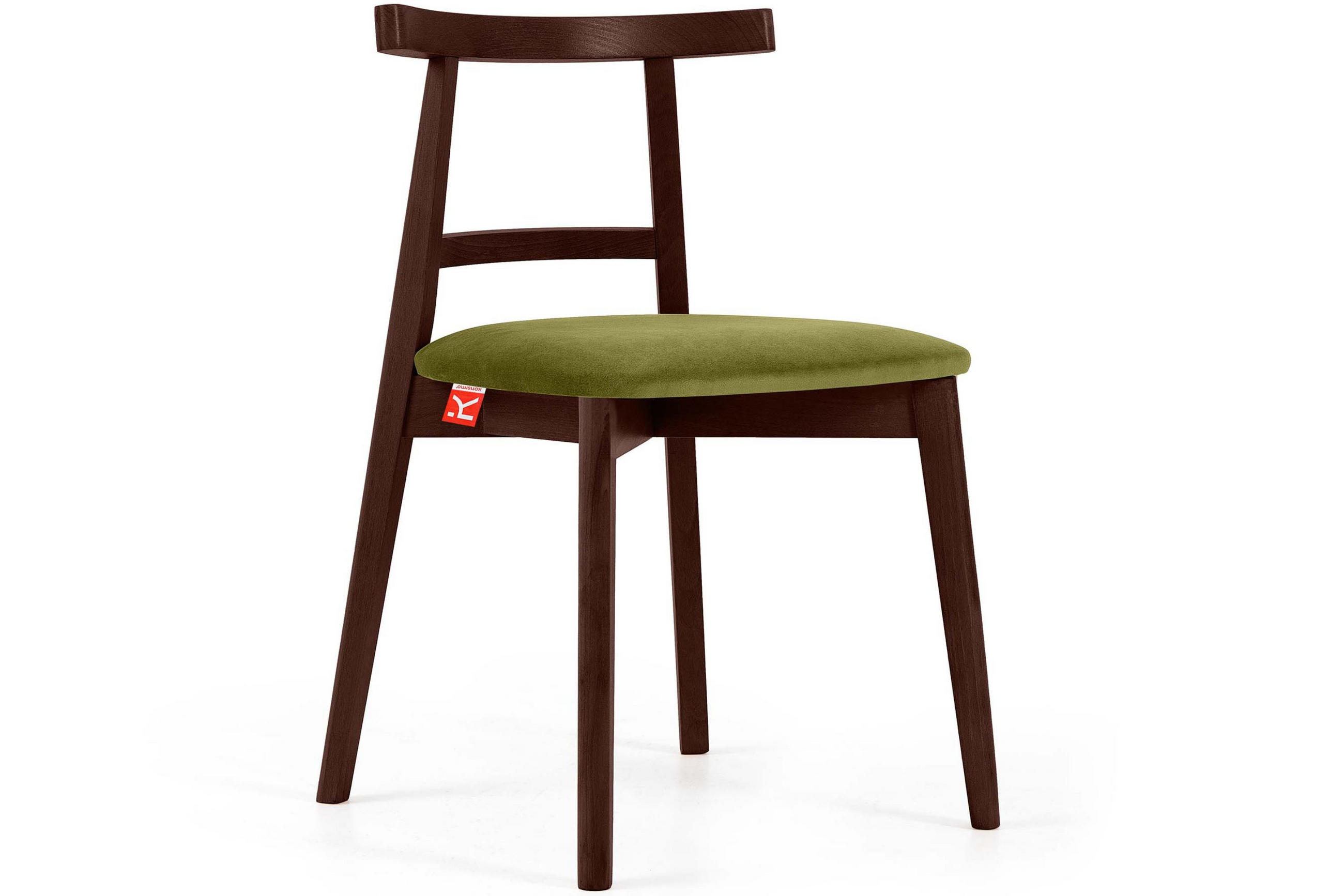 ESSTISCHSTÜHLE LILIO 2 St Vintage, Oliv / Mahagoni - Olivgrün, Holz/Textil (47/76/45cm) - KONSIMO®