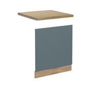 FRONTBLENDE R-Line Blau-Grau 60 cm, AP Eiche - Honigeiche/Eiche Wotan, Holzwerkstoff (60/57.2/1.6cm) - Vicco