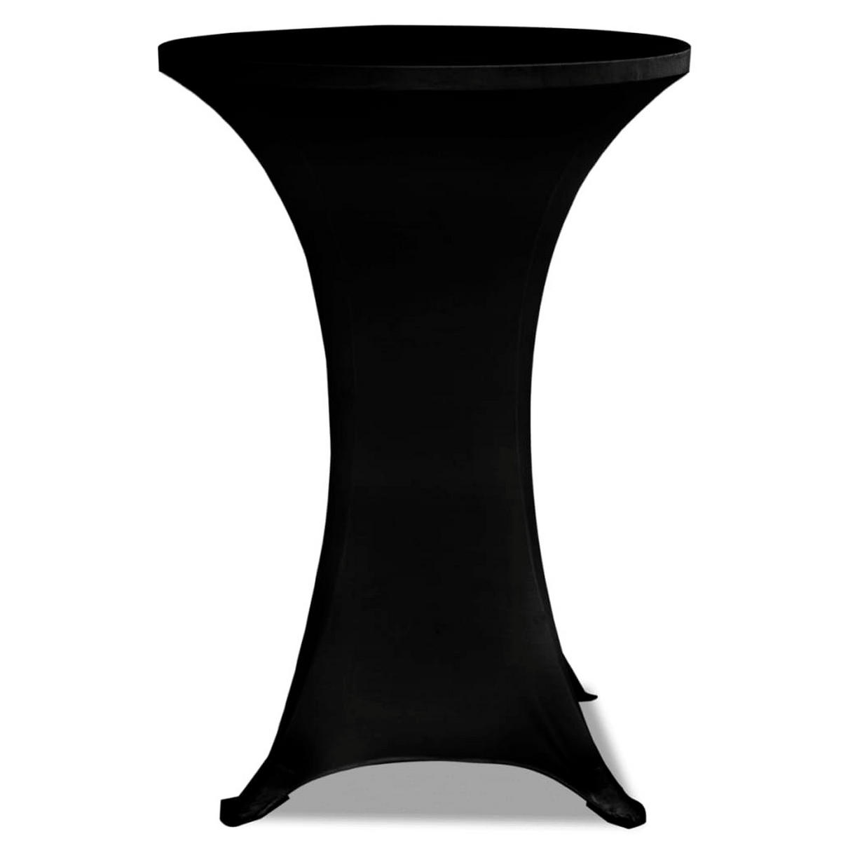 TISCHHUSSEN für Stehtische 2er-Set Amau Ø70 cm schwarz - Schwarz, Textil (70/70cm) - DELUKE