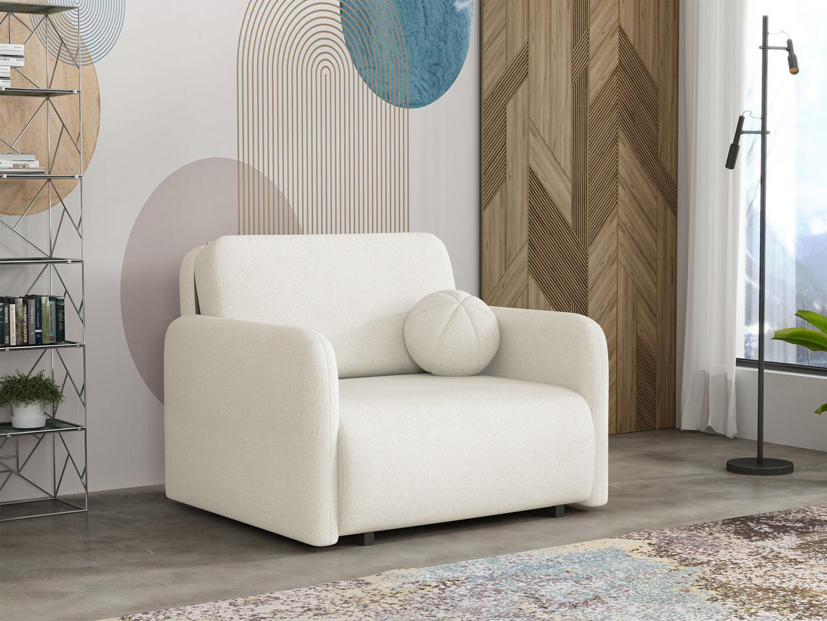SCHLAFSOFA Viva Sun I - Creme/Schwarz, Holz/Textil (100/85/103cm) - MIRJAN24