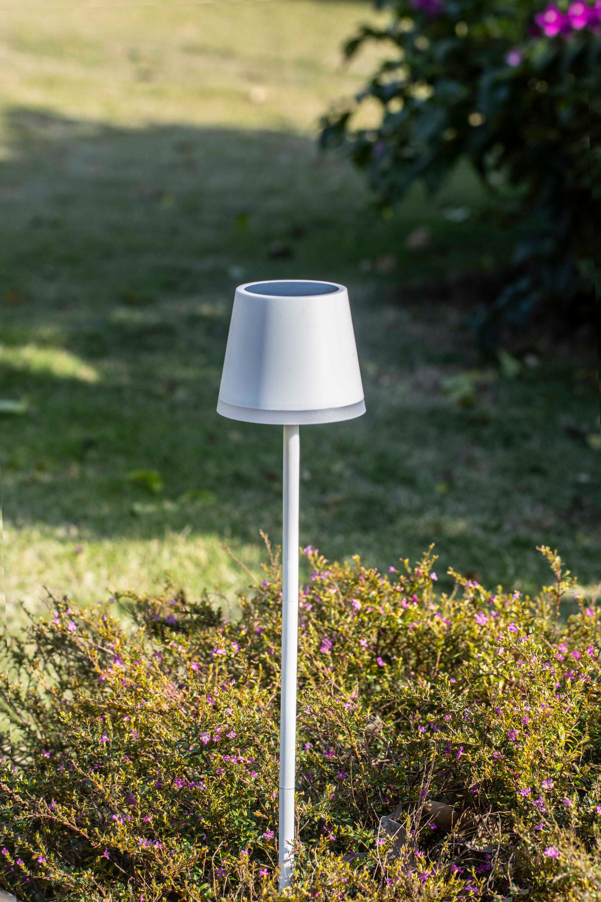 LED-SOLAR-GARTENLEUCHTE Tischleuchte weiß - Weiß, Kunststoff (5/5/5cm) - Northpoint