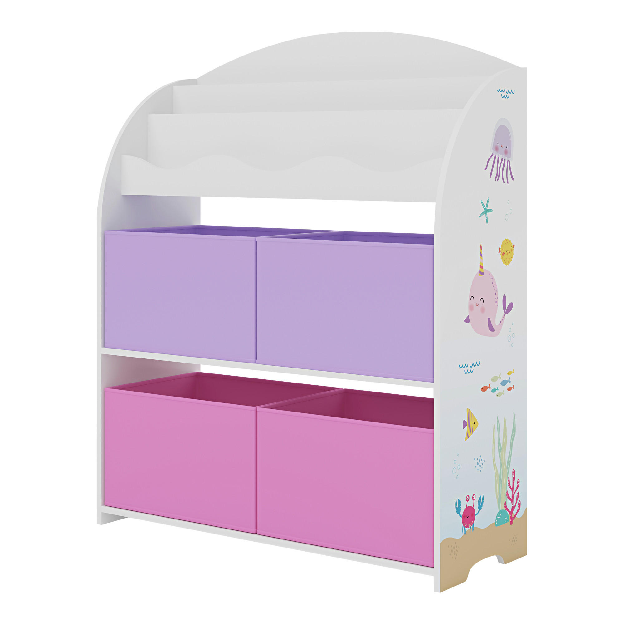 KINDERREGAL Orust - Pink/Lila, Holzwerkstoff (82.5/97.5/29.5cm) - [en.casa]