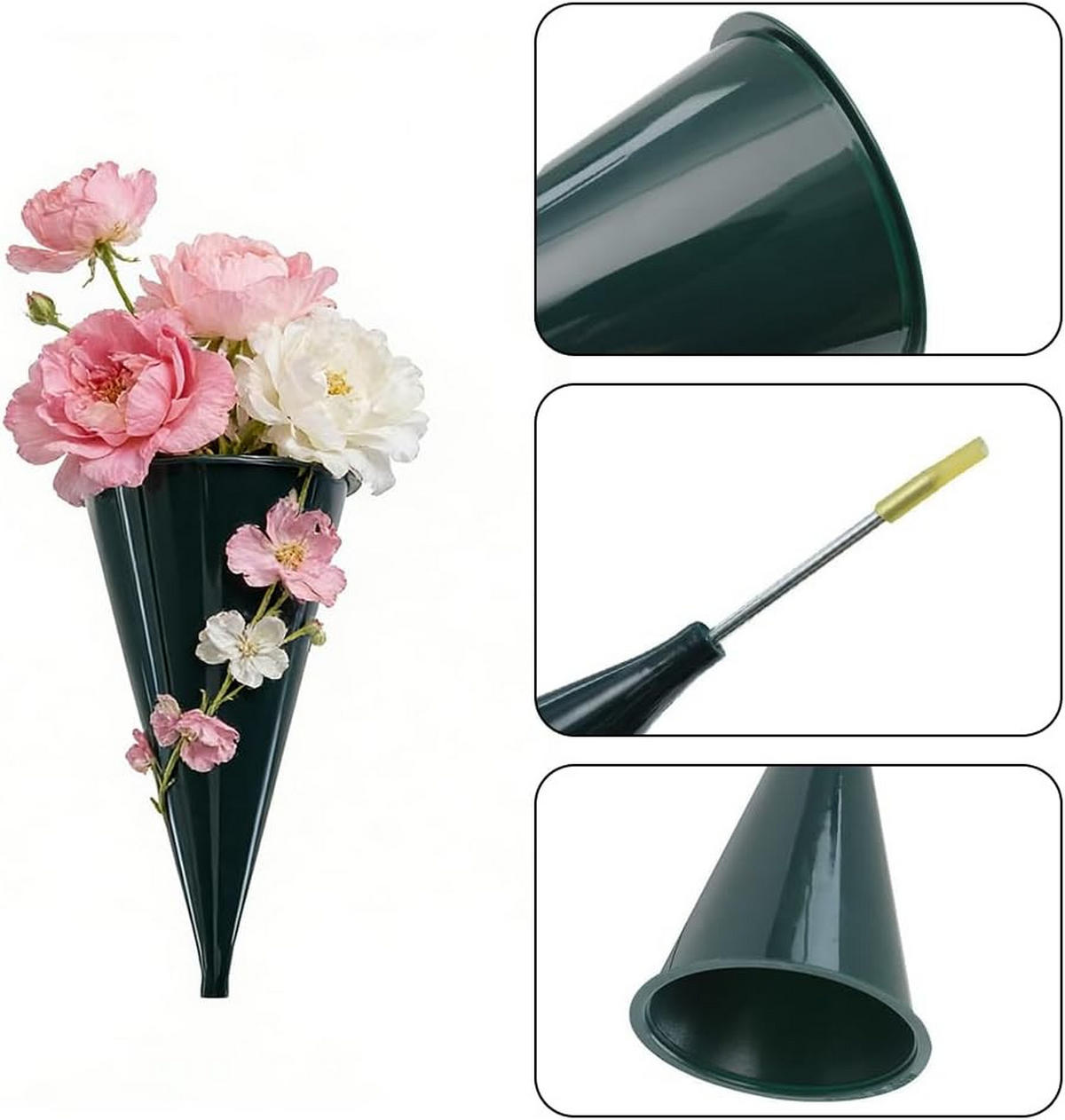 VASE 20,8 cm - Grün, Kunststoff (20.8cm) - LIBRATON