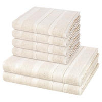 FROTTIERSET Noblesse 6-teilig - Beige, Textil (50/100cm) - Cawoe